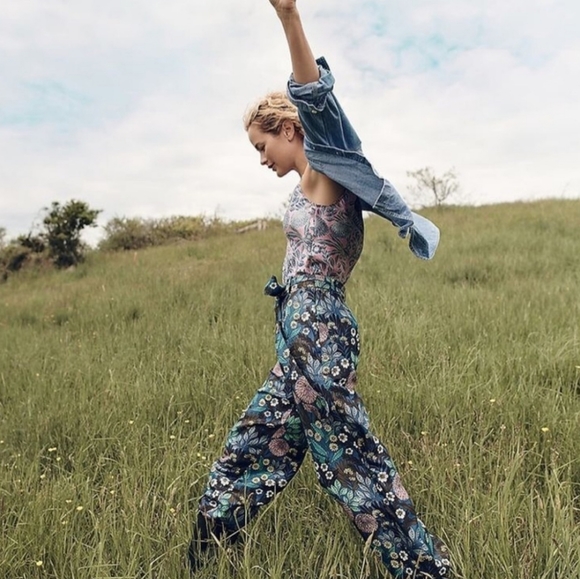 J. Crew Pants - J.CREW x Abigail Borg Botanical Floral Silk Pants